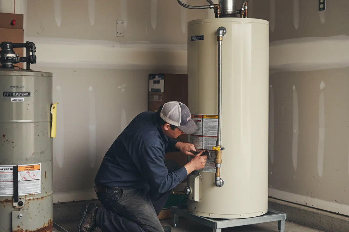 Water heater and shutoff valve replacement in Arrington