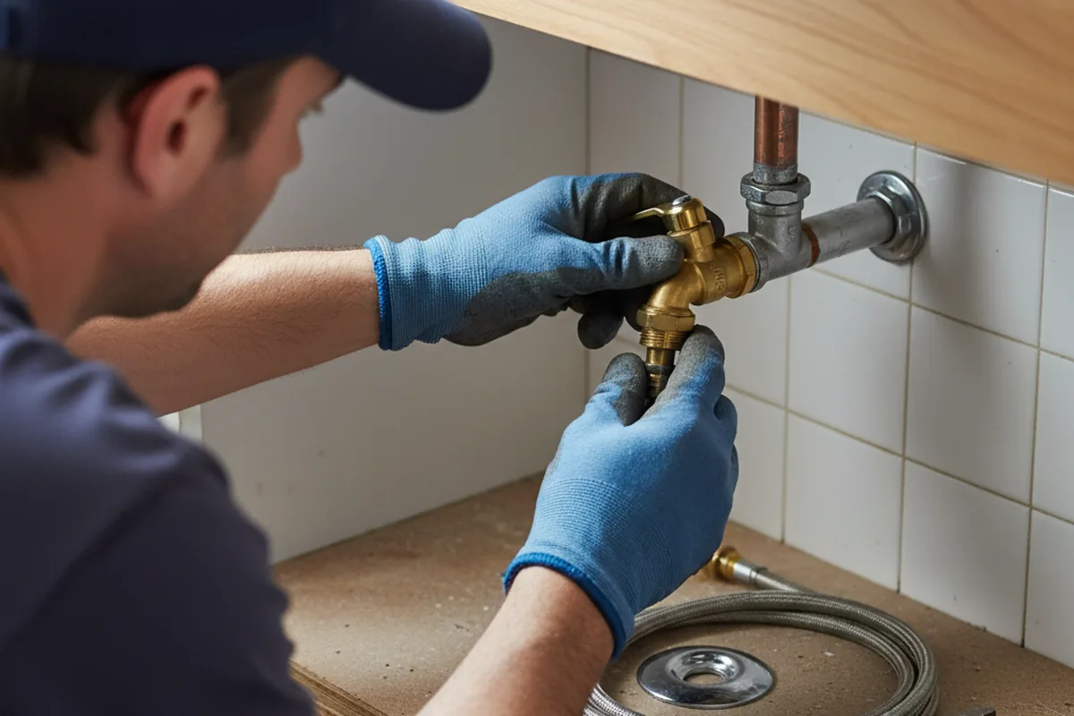 Shutoff valve and fitting work during Emergency Plumbing in Arrington